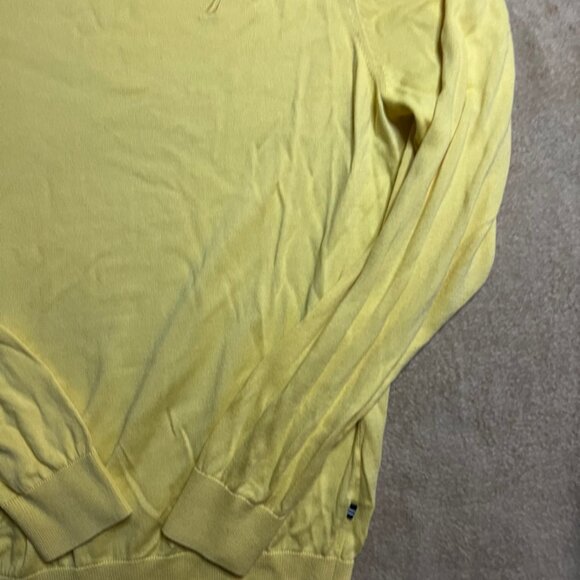 Nautica Luxury Performance XL Long Sleeve Knit Pullover Sweater Pale Yellow (Z) - Picture 2 of 7